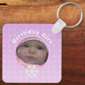 Birthday Girl Photo Winter Onederland Sleutelhanger (Achterkant)