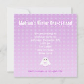 Birthday Girl Photo Winter Onederland Uitnodiging (Achterkant)