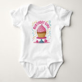 Birthday Girl Pink Cupcake Romper (Voorkant)