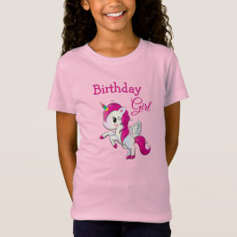 Birthday Girl Pink Unicorn Girl Shirt