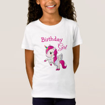 Birthday Girl Pink Unicorn Girl Shirt