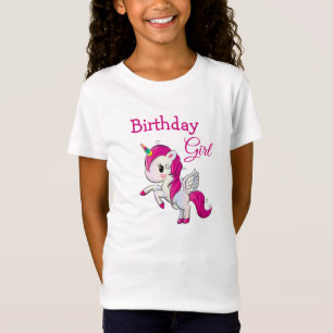 Birthday Girl Pink Unicorn Girl Shirt