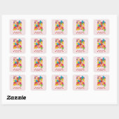Birthday Girl Puzzle Love to Piecces Vierkante Sticker (Vel)