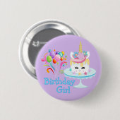 Birthday Girl Ronde Button 5,7 Cm (Voorkant /achterkant)