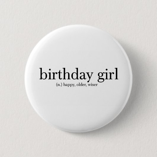 Birthday Girl Ronde Button 5,7 Cm (Voorkant)