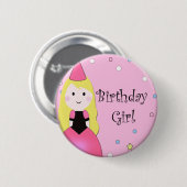 Birthday Girl Ronde Button 5,7 Cm (Voorkant /achterkant)