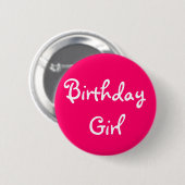 Birthday Girl Ronde Button 5,7 Cm (Voorkant /achterkant)