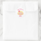 Birthday Girl Ronde Sticker (Tas)