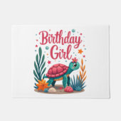 Birthday Girl Sea Turtle Theme Birthday Party Ocea Deurmat (Voorkant)
