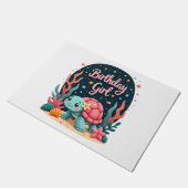 Birthday Girl Sea Turtle Theme Birthday Party Ocea Deurmat (Schuin)