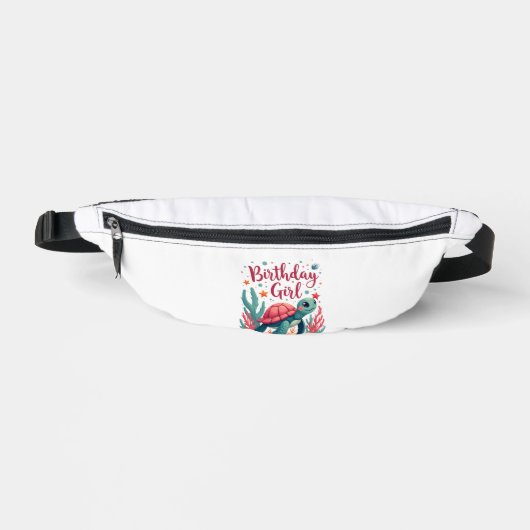 Birthday Girl Sea Turtle Theme Birthday Party Ocea Heuptasje (Voorkant)