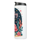 Birthday Girl Sea Turtle Theme Birthday Party Ocea Thermosbeker (Geroteerd rechts)