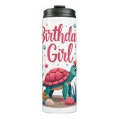 Birthday Girl Sea Turtle Theme Birthday Party Ocea Thermosbeker (Voorkant)