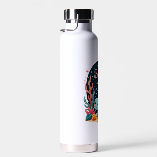 Birthday Girl Sea Turtle Theme Birthday Party Ocea Waterfles (Rechts)