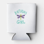 Birthday girl shirt Dragonfly birthday party tee s Blikjeskoeler (Voorkant)