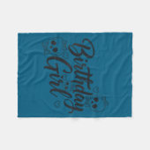 Birthday Girl Skull Skeleton Lover Cute Funny Kawa Fleece Deken (Voorkant (Horizontaal))