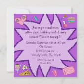 Birthday Girl Sleepover Pajama Party Kaart (Achterkant)