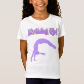"Birthday Girl" Sparkly Gymnast T-Shirt (Voorkant)