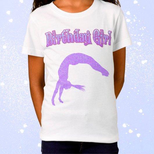 "Birthday Girl" Sparkly Gymnast T-Shirt
