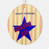Birthday Girl Star Cute Ornament (Links)