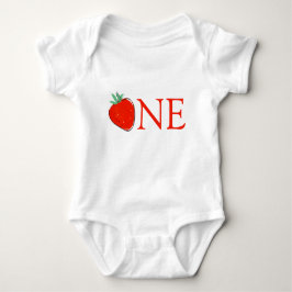 Birthday Girl Strawberry 1st Party Romper