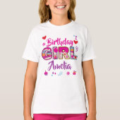 Birthday Girl Sweet aangepaste ontwerpen T-shirt (Voorkant)