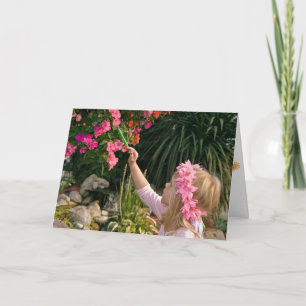 Birthday Girl-tekenbloem Kaart