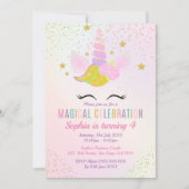 Birthday Girl Unicorn Magical Celebration Kaart (Voorkant)