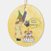 Birthday Girl-versiering Keramisch Ornament (Links)