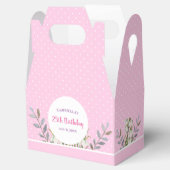 Birthday Girl White Snow druppelt roze pooldots Bedankdoosjes (Geopend)