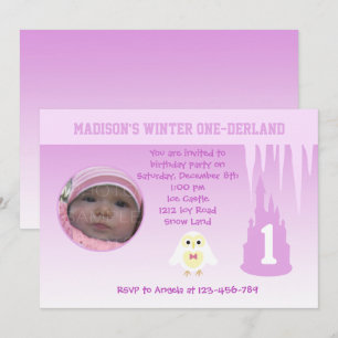 Birthday Girl Winter Onederland uitnodiging