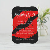 'Birthday Girl's Fabulous & 50 Bright Red Lipstick Kaart (Staand voorkant)
