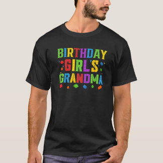 Birthday Girl's Grandma Blocks Master Builder Bric T-shirt