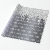 Birthday glitter sparkle foil monogram cadeaupapier (Uitgerold)