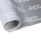 Birthday glitter sparkle foil monogram cadeaupapier (Rol Hoek)