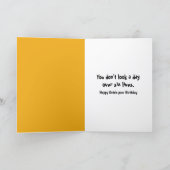 Birthday Gnome and Black Kitten On Pumpkins Kaart (Binnen)