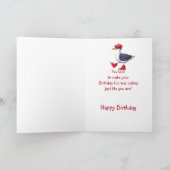 Birthday Goddochter Fun Cute Seagull Bird Kaart (Binnen)