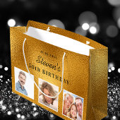 Birthday Gold aangepast fotometaal monogram Groot Cadeauzakje