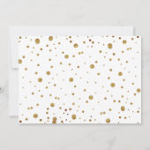 Birthday Gold Confetti # JAAR IN DE MATIGE foto Kaart (Achterkant)
