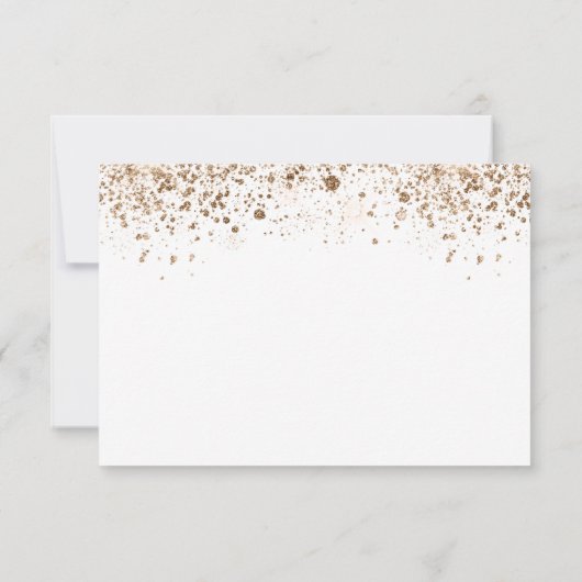 Birthday gold eucalyptus glitter save the date aankondiging (Achterkant)