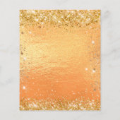Birthday gold glitter budget uitnodiging flyer (Achterkant)