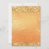 Birthday gold glitter luxe uitnodiging (Achterkant)