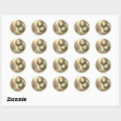 Birthday Gold Iridescent Balloons Envelope Seal Ronde Sticker (Vel)