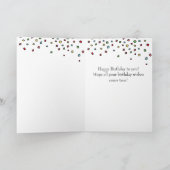 Birthday Golden Retriever Cartoon Kaart (Binnen)