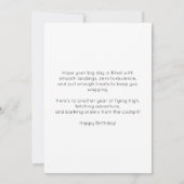 Birthday Golden Retriever Dog Pilot Funny  Kaart (Achterkant)