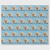 Birthday Golden Retriever en Daisies Cadeaupapier (Vlak)