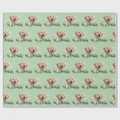 Birthday Golden Retriever en Daisies Cadeaupapier (Vlak)