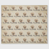Birthday Golden Retriever en Daisies Cadeaupapier (Vlak)