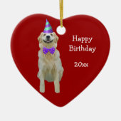 Birthday Golden Retriever Keepomwille Ornament (Voorkant)