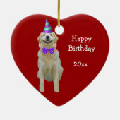 Birthday Golden Retriever Keepomwille Ornament (Achterkant)